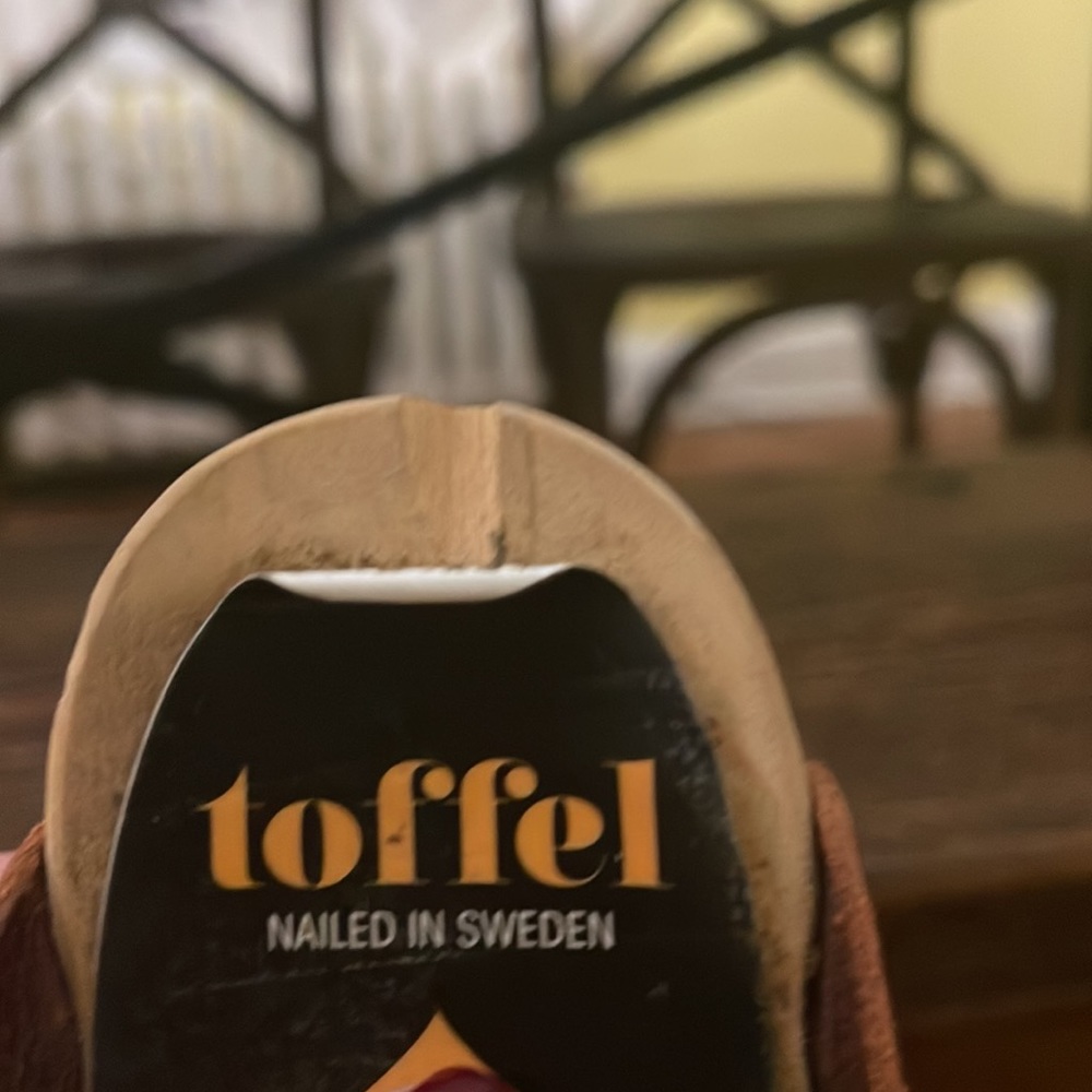 Swedish Hasbeens Toffel Mules Clogs Slip On Leather Heeled - Picture 7 of 7